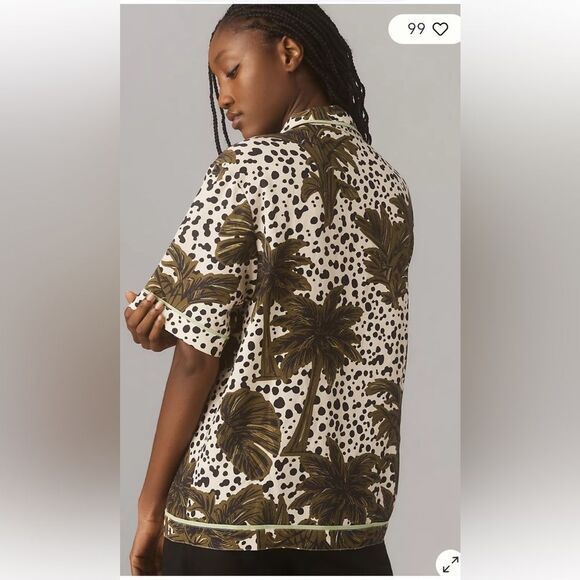 Anthropologie HINTER BELL Polly Buttondown Shirt - Picture 4 of 7